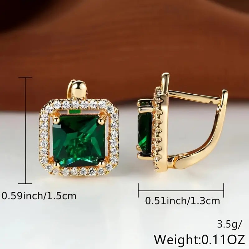 Eternal Emerald Earrings – Gold
