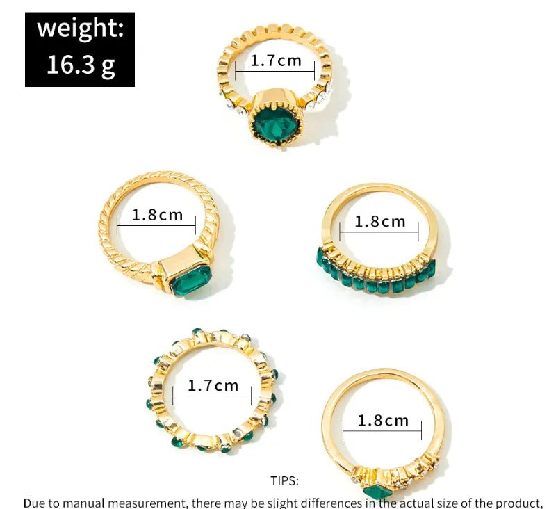 Amara Verdeline Ring Set