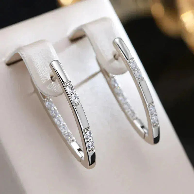 Earrings with Zirconia Stones