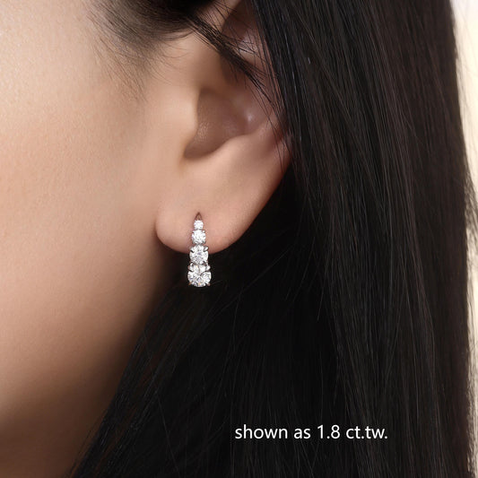 Carol Refined Earrings – White Gold