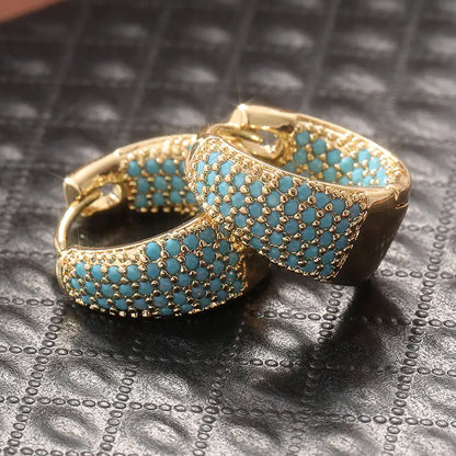 Refined Turquoise Hoops