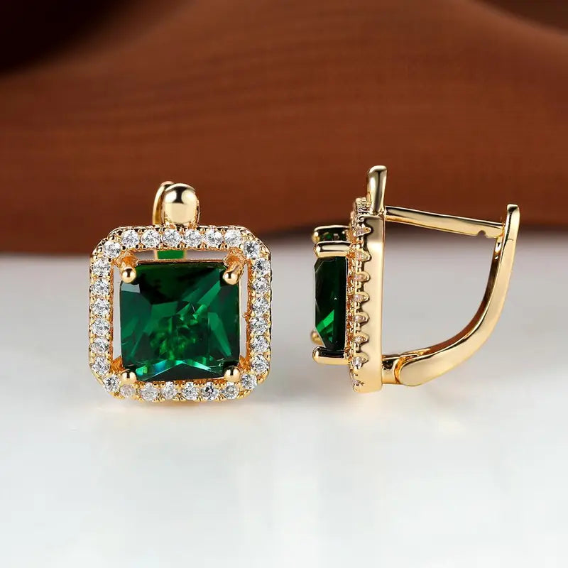 Eternal Emerald Earrings – Gold
