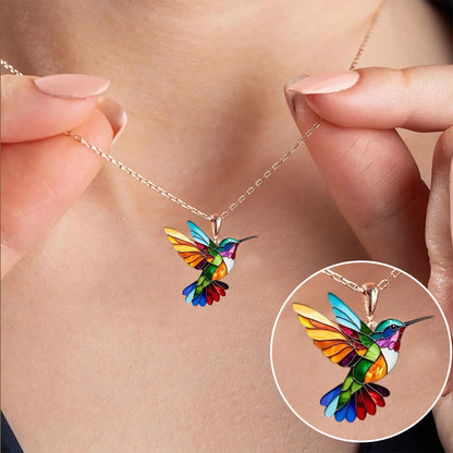 Hummingbird Necklace and Earring Set