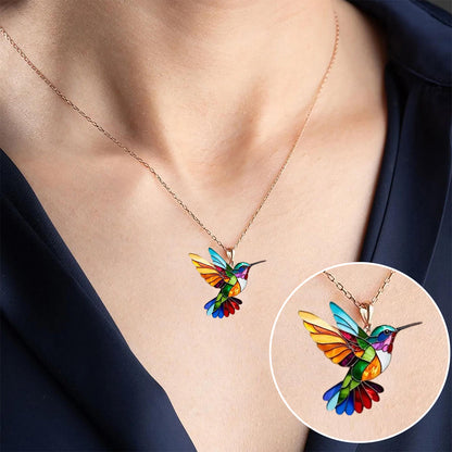 Hummingbird Necklace and Earring Set