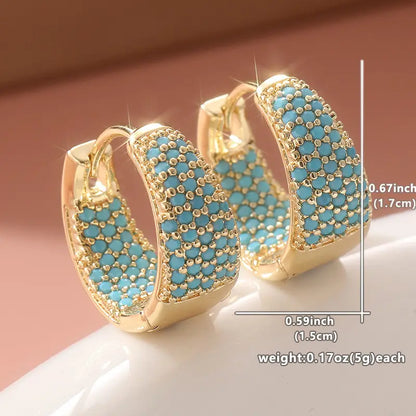 Refined Turquoise Hoops