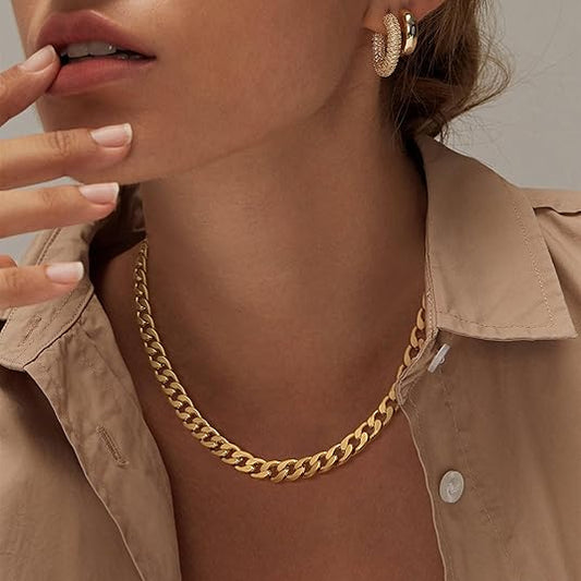Ava Cuban Link Necklace