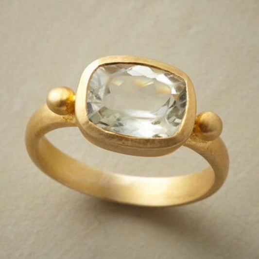 White Glass Ring