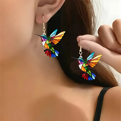 Hummingbird Necklace and Earring Set