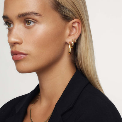 Gia Luxe Hoops - Gold