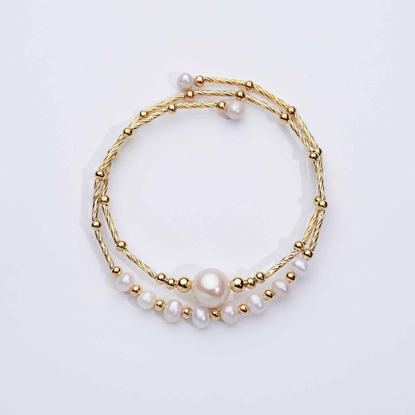 The Luna Glow Pearl Bangle