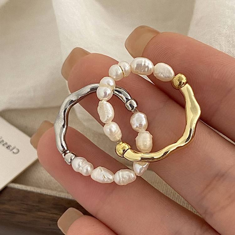 The Serene Tide Pearl Ring