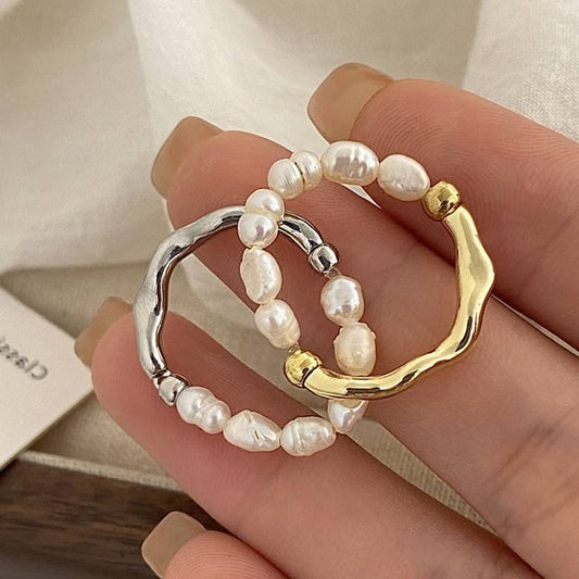 The Serene Tide Pearl Ring