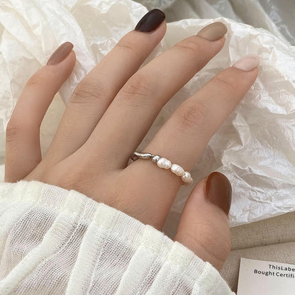 The Serene Tide Pearl Ring