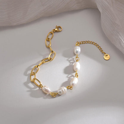 The Golden Tide Pearl Bracelet