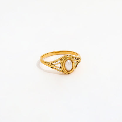 The Golden Glow Pearl Ring