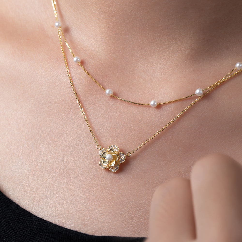 The Petal Grace Pearl Necklace