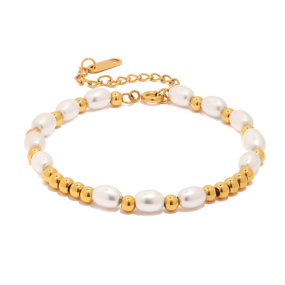 The Solis Bead Pearl Bracelet