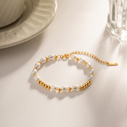 The Solis Bead Pearl Bracelet