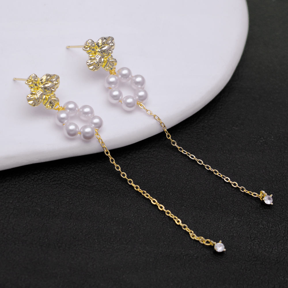The Radiant Bloom Pearl Earrings