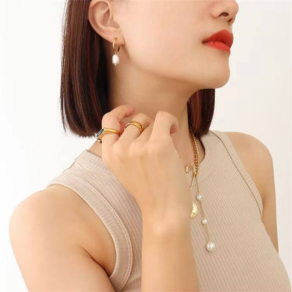 The Aurora Drop Pearl Earrings