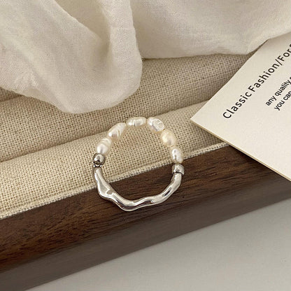 The Serene Tide Pearl Ring