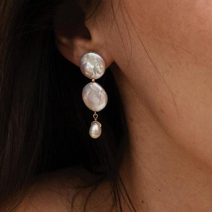 The Modern Tide Pearl Earrings