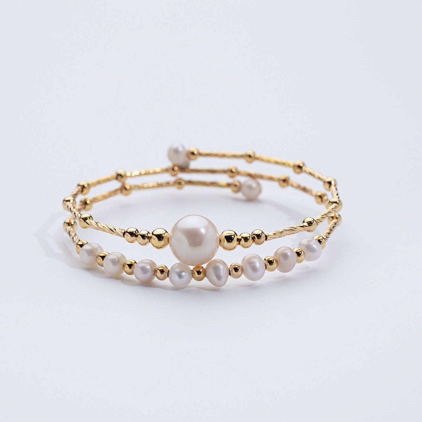 The Luna Glow Pearl Bangle
