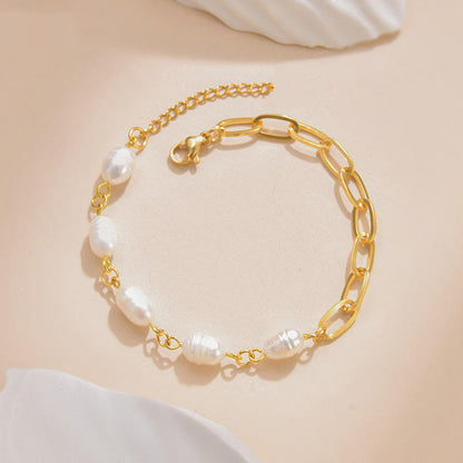 The Golden Tide Pearl Bracelet