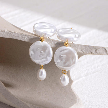 The Modern Tide Pearl Earrings