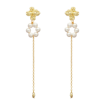 The Radiant Bloom Pearl Earrings