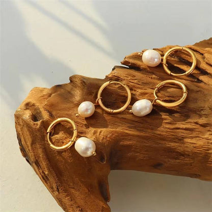 The Aurora Drop Pearl Earrings