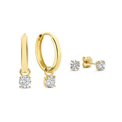 Larmes de Lune Pave Hoops