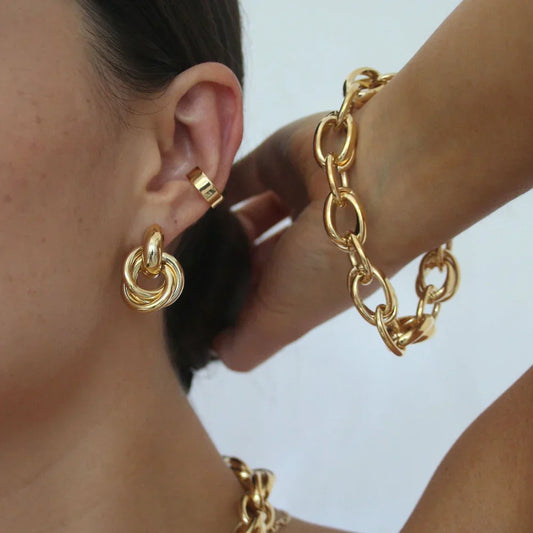 Golden Intertwine Earrings – Gold