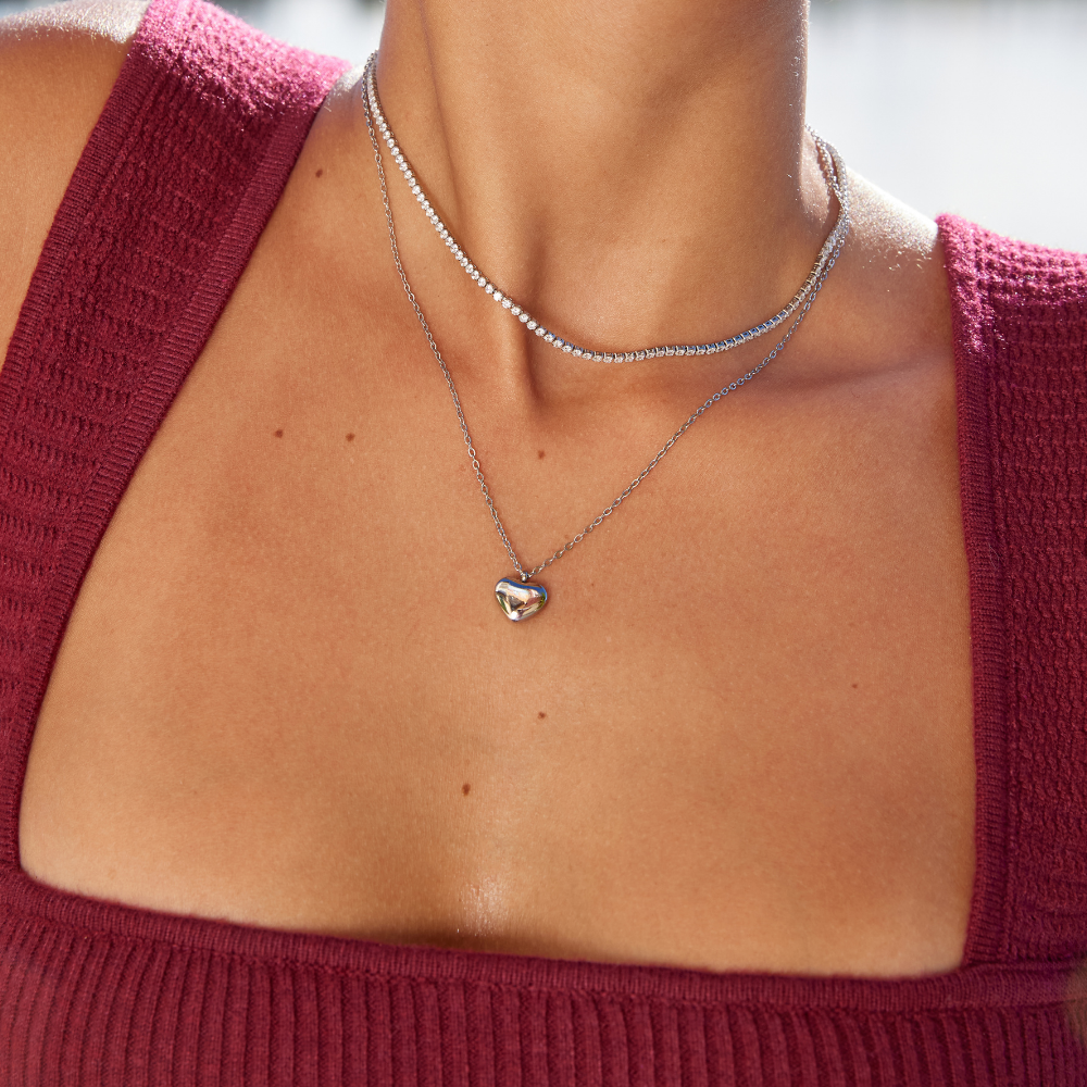Silver Crystal Necklace