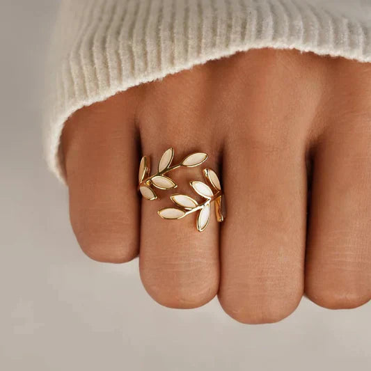 The Opaline Leaf Ring