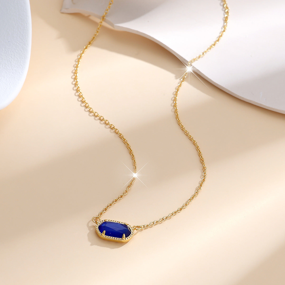 Oval Sapphire Necklace