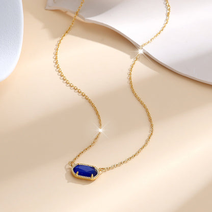 Oval Sapphire Necklace