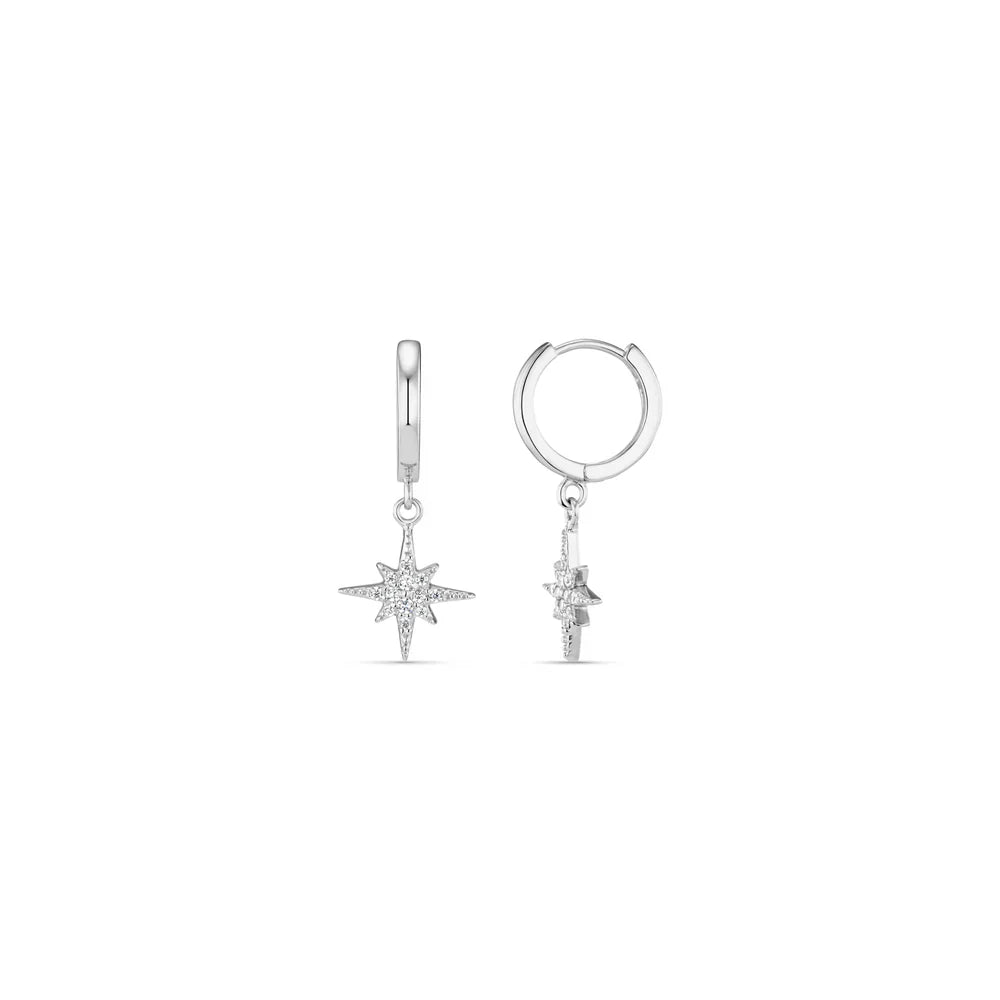 Vida Bold Earrings – White Gold