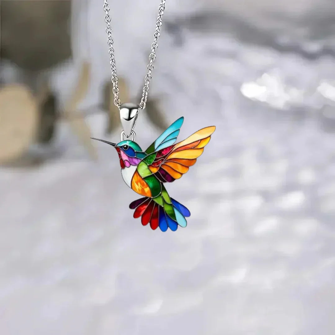 Hummingbird Necklace and Earring Set