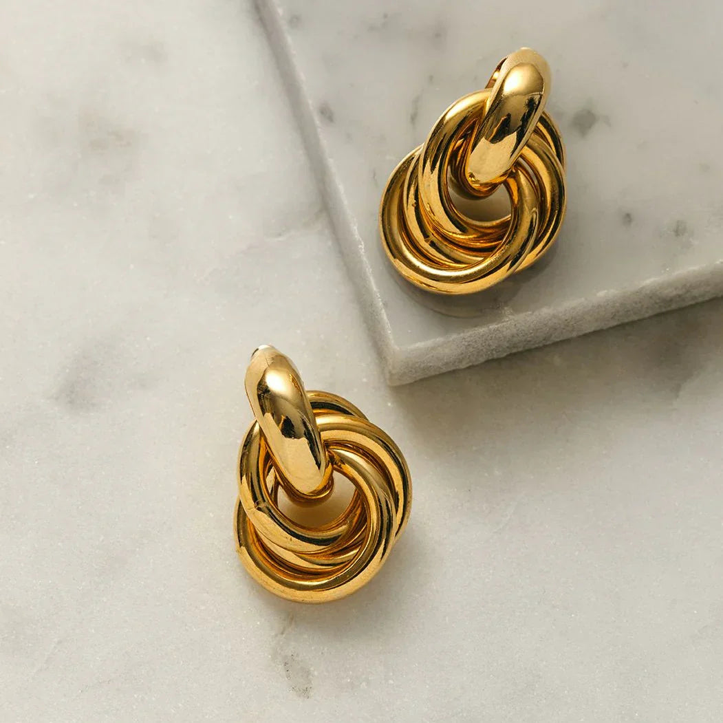 Golden Intertwine Earrings