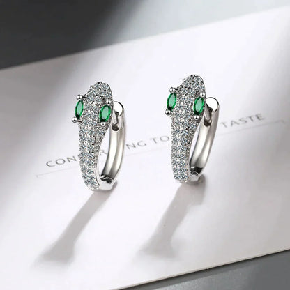 Silver Snake Earrings
