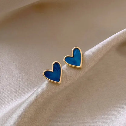 Red Heart Stud Earrings