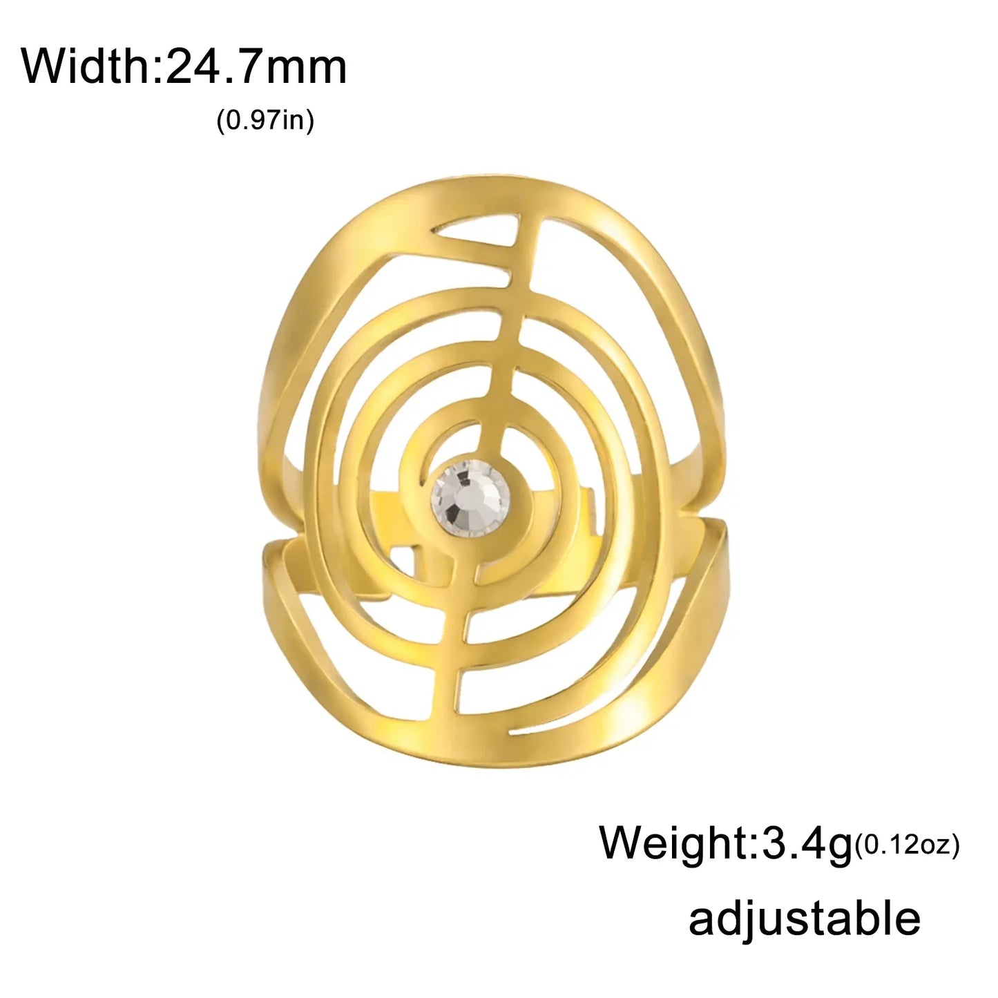 Spiral Gem Ring