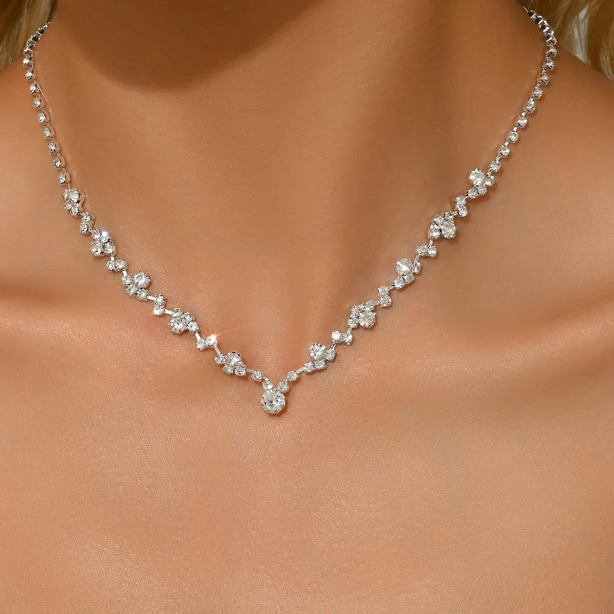 Elegant Diamond Bridal Necklace