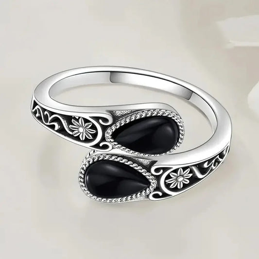 Elegant Moonstone Flower Ring