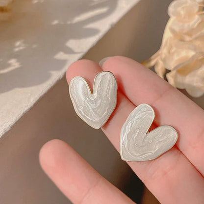 Red Heart Stud Earrings