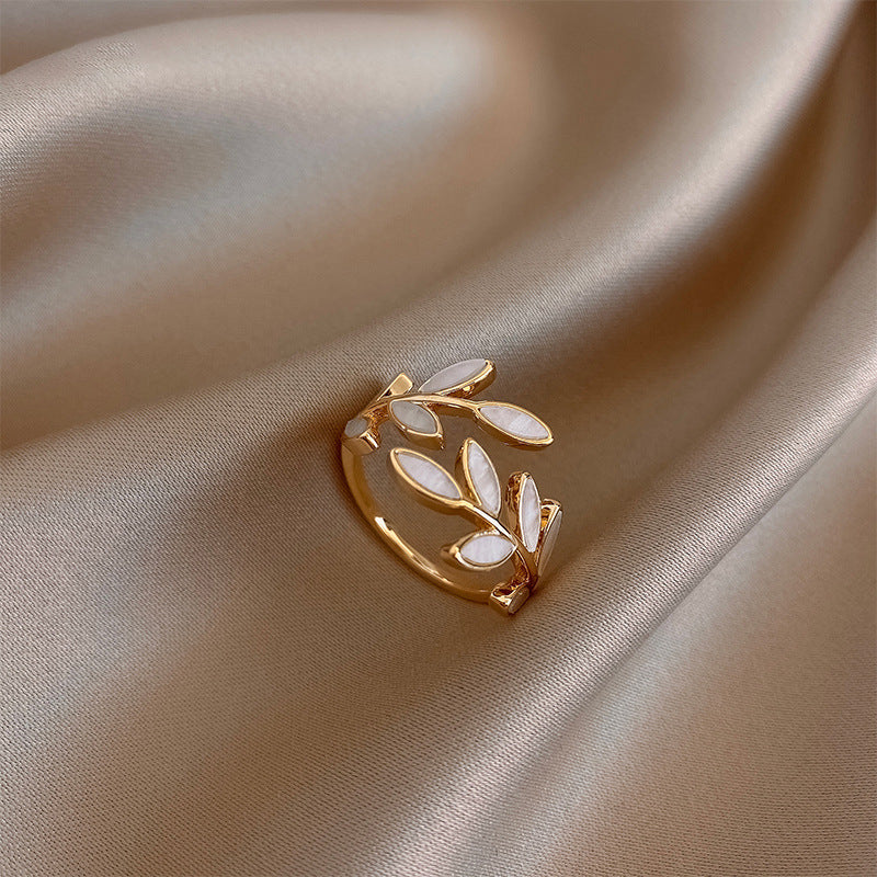 The Opaline Leaf Ring