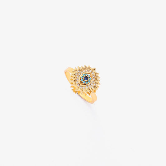 Sapphire Sunburst Ring