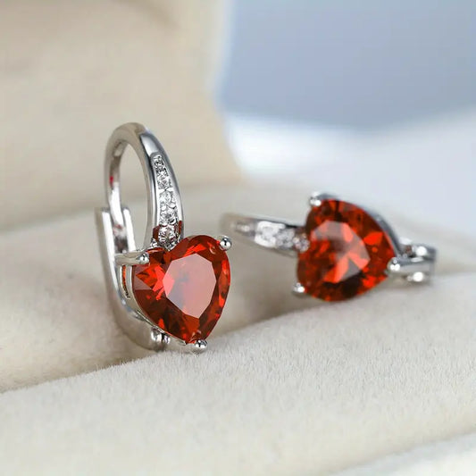 Aveline | White Gold Drop Earrings