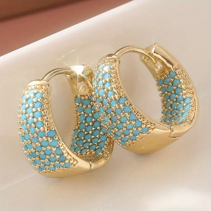 Refined Turquoise Hoops